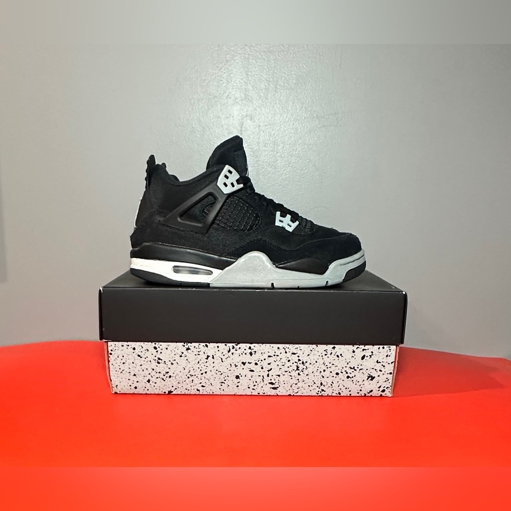 Size 5 (GS) - Jordan 4 Retro SE Black Canvas